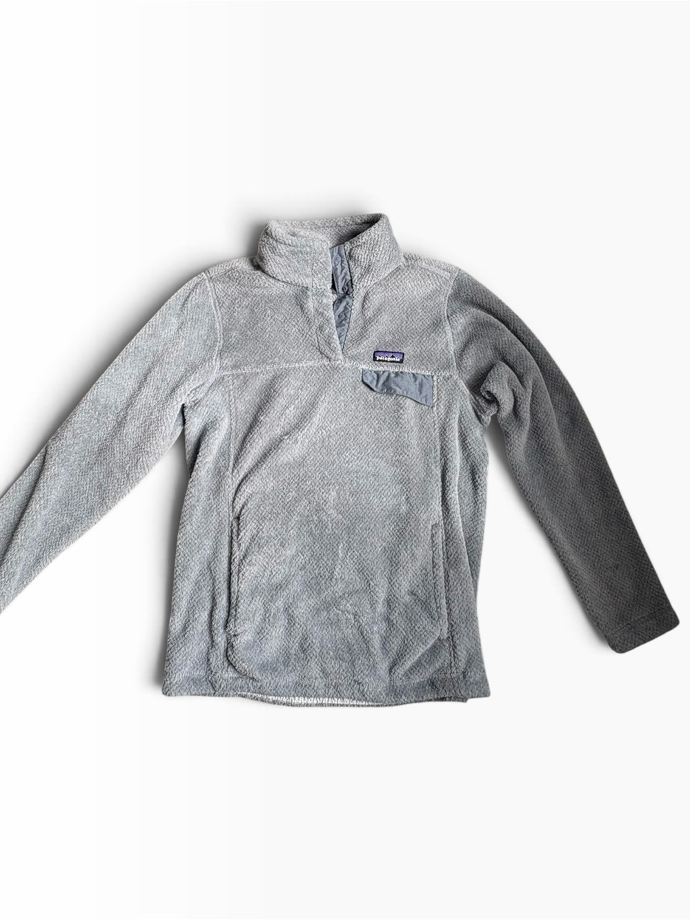 Patagonia Light Gray Women’s Re-tool Snap Fleece Pullover Jacket